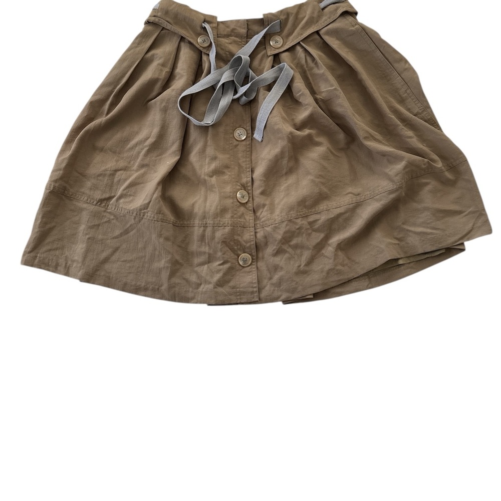 Anthropologie Sine Casual Green Button-Up Skirt sz 6